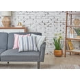 thumbnail image 3 of Savannah Stripe Gray Woven Square Accent Throw Pillow, 18" x 18", 3 of 6