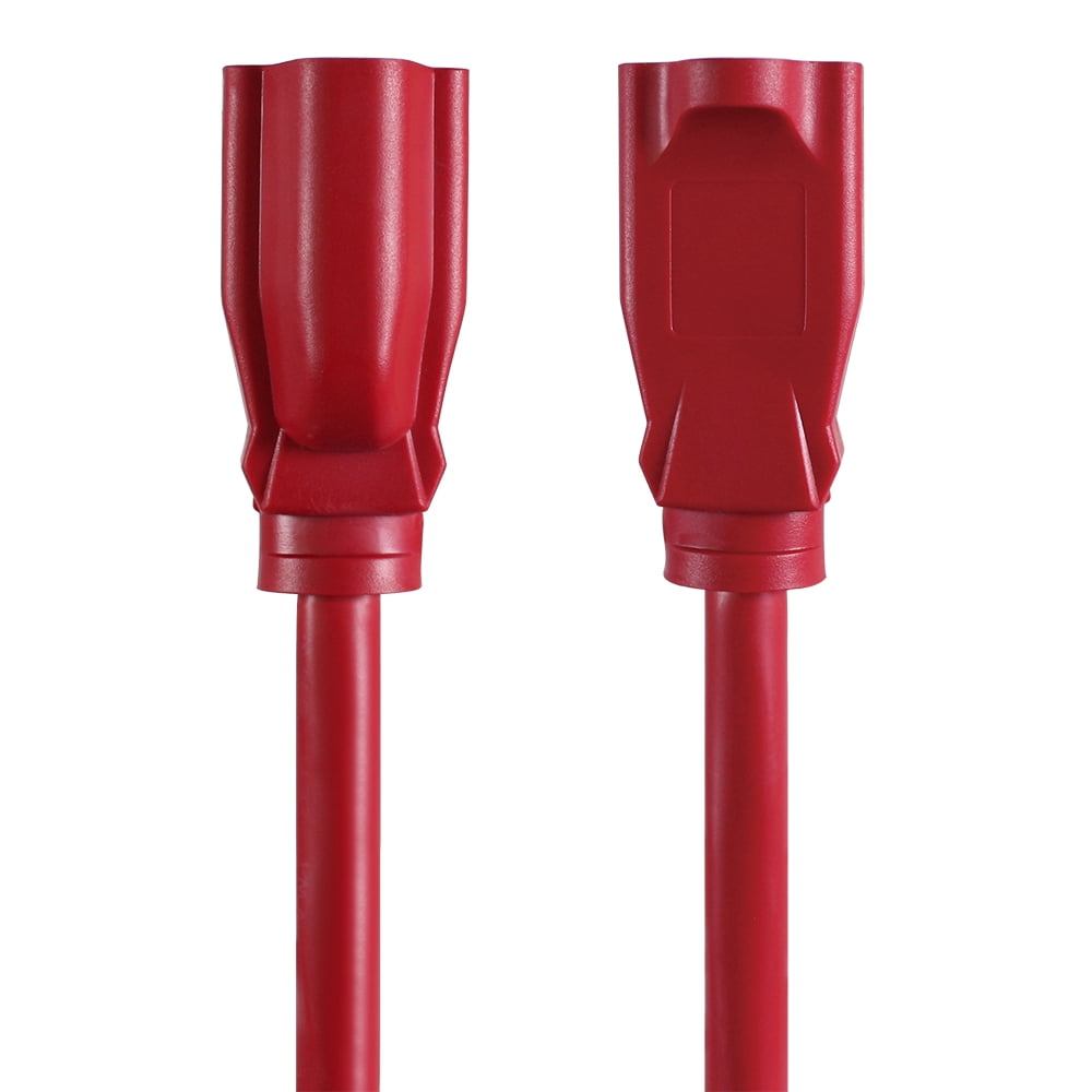 Hyper Tough Single-Outlet Extension Cord, 25 ft, 3-Prong, Indoor/Outdoor, Red
