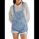 thumbnail image 1 of Pantalones Cortos Vaqueros para Mujer, de Verano Informales, Holgados, Ajustables, con Tirantes. Azul XXL, 1 of 8
