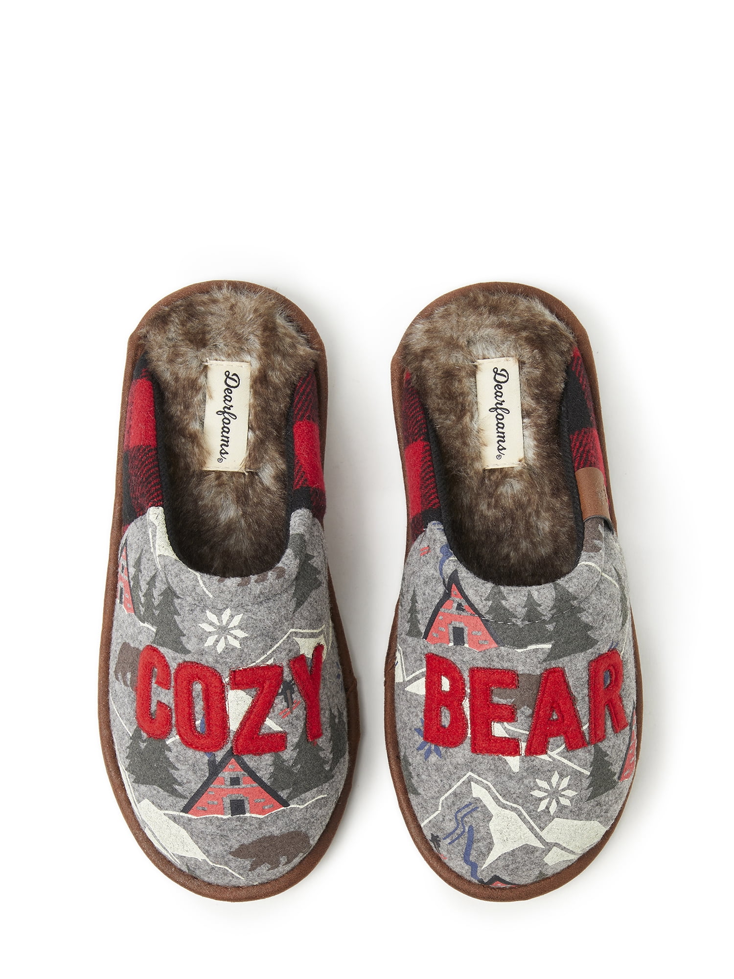 dearfoams women's quilted fleece clog memory foam slipper