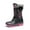 BLACK/PINK, variant on Ankle Snow Boots Boys Girls Winter Warm Lace Up Waterproof Boots Shoes