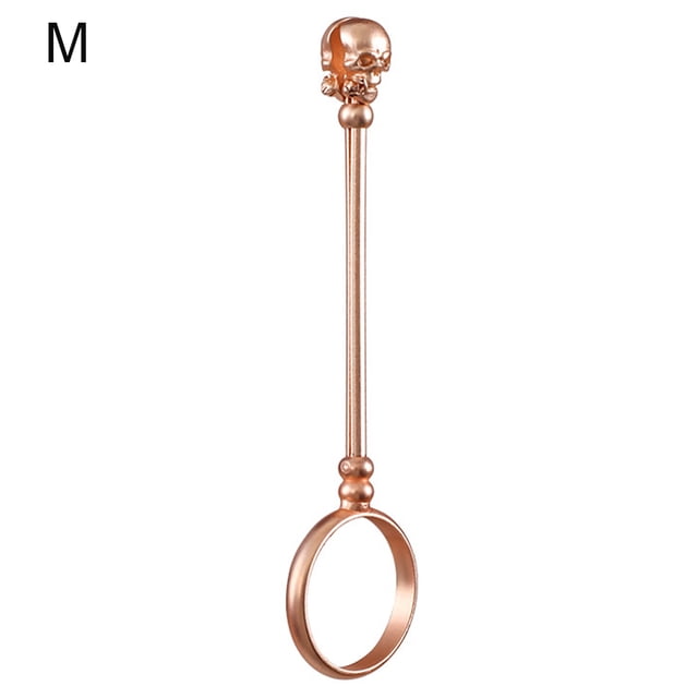 Clip de anillo Soporte de anillo universal para manos libres Ajustable de latón Clip de joyería de mano Decoración, 17 mm, Oro rosa Vogacara HA003795-04