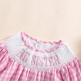thumbnail image 4 of Afdoent Girls Dresses Smocked Dress With Embroidery Floral Party Gown Plaid Ruffled Sleeves Casual Play Outfit 12-18 Months, 4 of 9