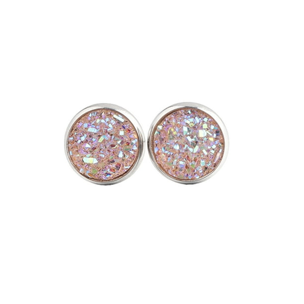 Qarigey 1 par de pendientes de tuerca de acero inoxidable para mujer, regalos para novias y madres, accesorio de joyería para celebración de compromiso Ropa, zapatos y accesorios Miscelánea tipo 21 Qarigey AP011021-21