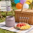 thumbnail image 1 of Stainless Steel 304 Fruit Fork Set, Home Use Dessert Utensils, Candy-Colored Storage Jar, Easy Serving, Fruit Picks, Snack Serving, Party Supplies, Kitchen Storage, Food Serving, Family, 1 of 7