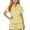Yellow, variant on Girls 2 Piece Outfits Summer Lapel Printed Button Short Sleeve with Shorts Set Loungewear with Pockets Purple 2 11-12Years