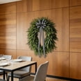 thumbnail image 5 of PSVFUJZ Artificial Fern Leaf Style Flower Garland Wreath for Front Door, Faux Spring Summer Wreath for Front Door Farmhouse Wedding Green Year Round Indoor Outdoor Decoration(24in), 5 of 7