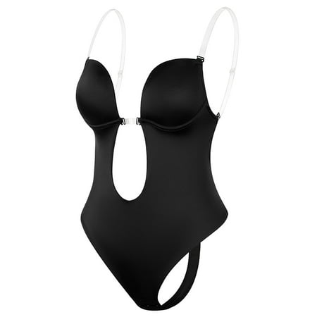

Women S Backless Shapewear Bodysuit Tummy Control Shapewear Bra Shapewear U Shape Tuck Seamless Bodysuit Buckle Thong