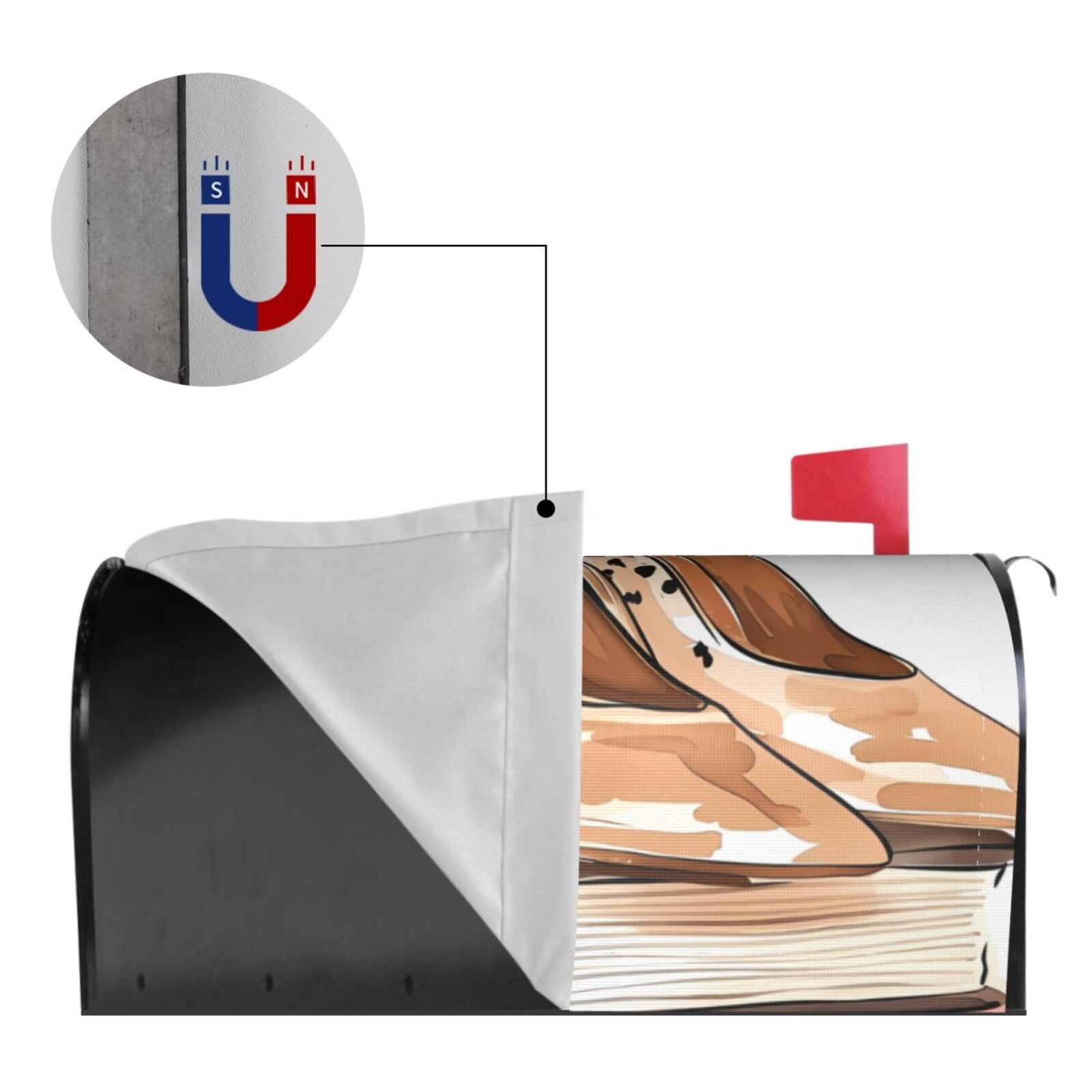 Kdxio Magnetic Mailbox Cover 21x18 in Mailbox Cover Outdoor Decoration Holiday Mailbox Covers for Home Garden Yard-21x18 in