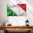 thumbnail image 2 of Elephant Stock Creased Italian Flag Wall Art - Horizontal Multi Panel Canvas - Living Room Wall Decor - Flags Multi Panel - Green And Red Decor - 23" x 14", 2 of 4