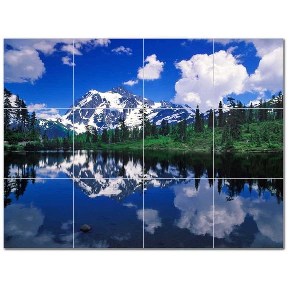 Mountain Photo Ceramic Tile Mural Kitchen Backsplash Bathroom Shower 405495-M43