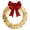 Gold, variant on LED Christmas Wreath with Bow Metal Holiday Door Hanging Decorations Warm White Lights Indoor Outdoor Decor(Gold)