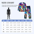 thumbnail image 4 of Salouo Magic Mushrooms ,Fireflies Print Button-Front Long Sleeve Pajama Set for Men, Soft 2Pjs Men's Long Sleeve Sleepwear-X-Large, 4 of 7