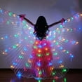 thumbnail image 2 of Kids LED Lights Belly Dance Butterfly Capes Performance Wings Props Glow In The Dark Light Up Dance Wings With/Without Telescopic Sticks, 2 of 4