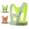 thumbnail image 1 of TOPTIE V Shape Reflective Vest High Visibility Cycling Safety Vest Running Gear, Universal Size-Orange White-1Pc, 1 of 8