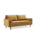 thumbnail image 2 of Modway Valour Performance Velvet Sofa in Cognac, 2 of 10