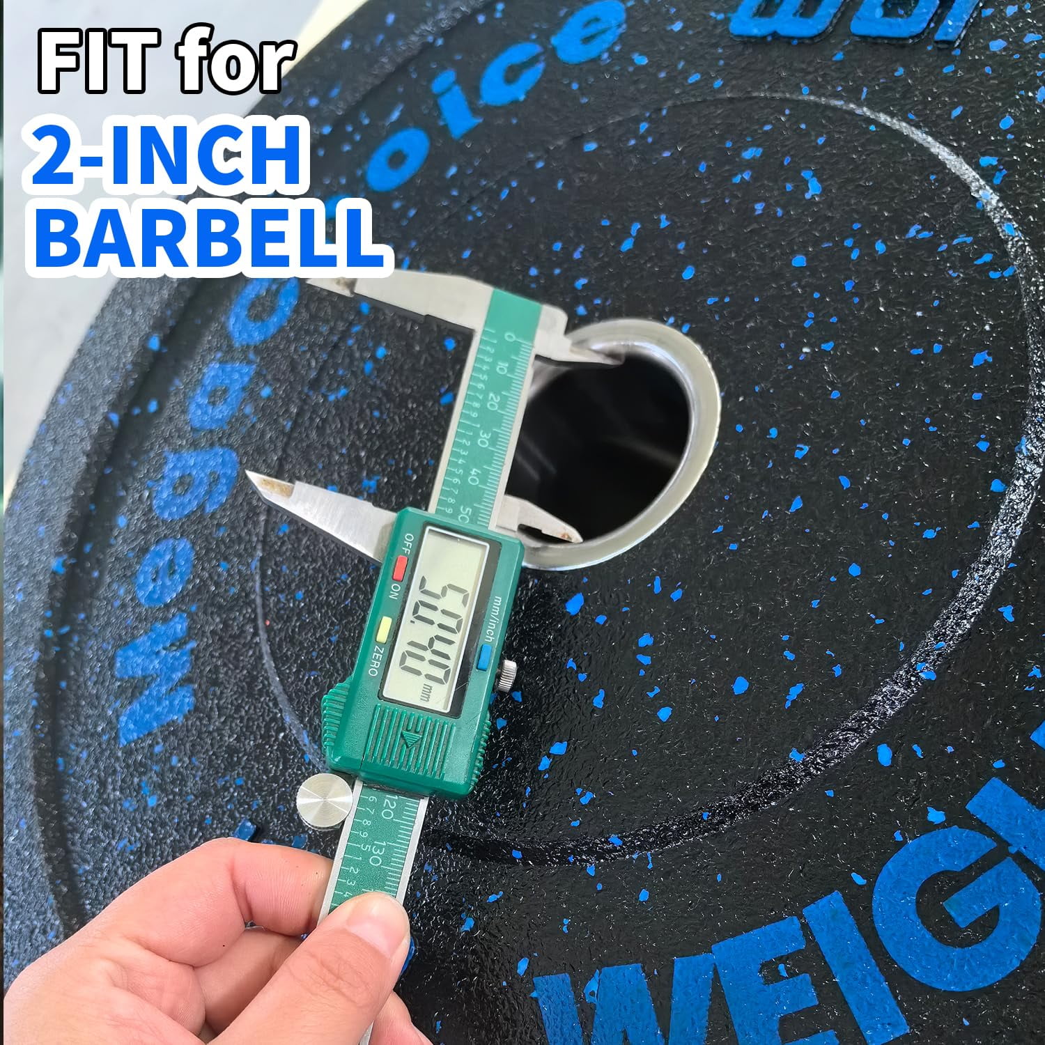 TEQIN 2-Inch Olympics Rubber Weight Plates Sets, Bumper Plates Set With Barbell For Strength Training, 10lb-45lb Barbell Olympics Weight Plates For Weight Lifting Home Gym,Workout Plates