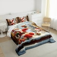 thumbnail image 3 of Manfei Merry Christmas King Size Comforter Sets,Cartoon Santa Claus Bedding Comforter Set,Xmas Gift Snowmen Bedding Set For Girls,Ultra Soft Home Decor Reversible,3pcs, 3 of 8