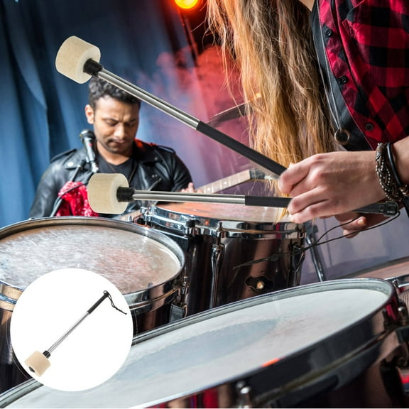 OULII Professional Metal Drum Mallets with Ergonomic Handle Suitable for Various Performance Genres