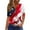 Red-2, variant on 4th Of July American Flag T-Shirt For Women USA Independence Day Patriotic Outfits For Women Summer Plus Size Short Sleeve V-Neck Printed Casual Loose Tops Blouse With Button S-3XL