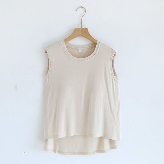 Nrmvnmi Pajamas Tops For Womens Modal Built-in Bra Padded Camisole Yoga Tank Tops Built in Bra Tank Tops Summer Basic Layering Yoga Top for Women 2024