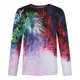 thumbnail image 3 of Camiseta informal de manga larga con cuello redondo y estampado de color para hombre Pompotops oipoqjl1814, 3 of 7