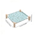 thumbnail image 3 of Cififendec Elevated Summer Pet Cot Bed, 20.28"×17.91", Breathable Detachable Printed Fabric Raised Dog Cat Sleeping Mat for Indoor Floor Naps Balcony Cool Rest Time, 3 of 5