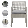 thumbnail image 2 of Modway Aura Outdoor Patio Wicker Rattan Dining Armchair, Multiple Colors, 2 of 8