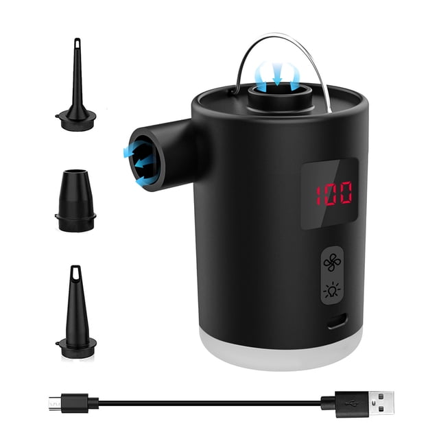 Portable Air Pump Cordless Electric Air Compressor Inflation & Deflation