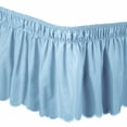 thumbnail image 1 of Scalloped Elastic Bed Wrap Around Easy Fit Dust Ruffle Bedskirt Queen/King, 1 of 3