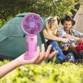 thumbnail image 3 of RoamHome Electric Mini Fan Charging Small Fans USB Rechargeable Handheld 300mAh Battery Powered Portable Fans Personal Cooling Fan That Blows Cold Air (Purple), 3 of 6