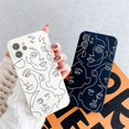 thumbnail image 3 of Iphone 12 Case Face Art Line Art Anti Scratch Shockproof Drop Cover, 3 of 4