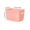thumbnail image 3 of Btomtd 4pc Plastic Storage Box Set for Household Multipurpose Storage Container for Dorm Books Clothes Snacks, Pink, 3 of 6
