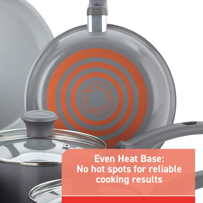 T-Fal Ceramic Nonstick Cookware Set Dishwasher Safe Pots Pans 14