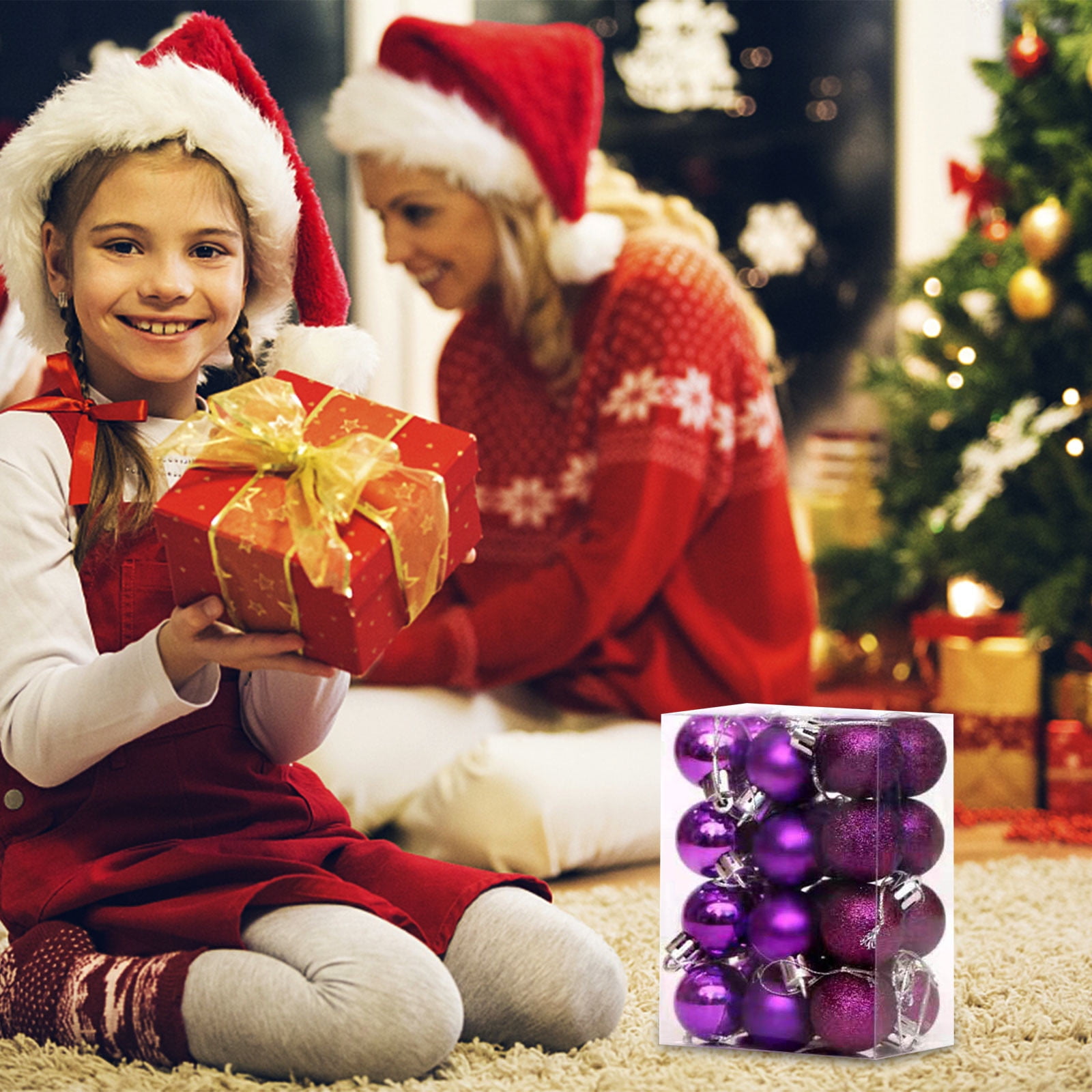 Boules De Noël Incassables Qikaide - Lot De 12, 6 Cm, Finitions Mates, Brillantes Et Pailletées - 8