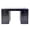 Black, variant on Impressions Vanity SlayStationRadiant Plus 2.0 Vanity Table with RGB Light, Clear Glass TableTop