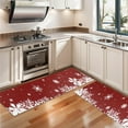 thumbnail image 3 of Kitchen Rugs Sets Of 2,Red Christmas Snowflake Pattern Anti Fatigue Kitchen Mat Rugs Non Slip Washable,Decorative Kitchen Floor Mats for Kitchen,Sink,Laundry,17"X47", 3 of 5