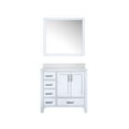 thumbnail image 3 of Jacques 36 in. W Right Offset White Bath Vanity, Cultured Marble Top, and 34 in. Mirror, 3 of 8