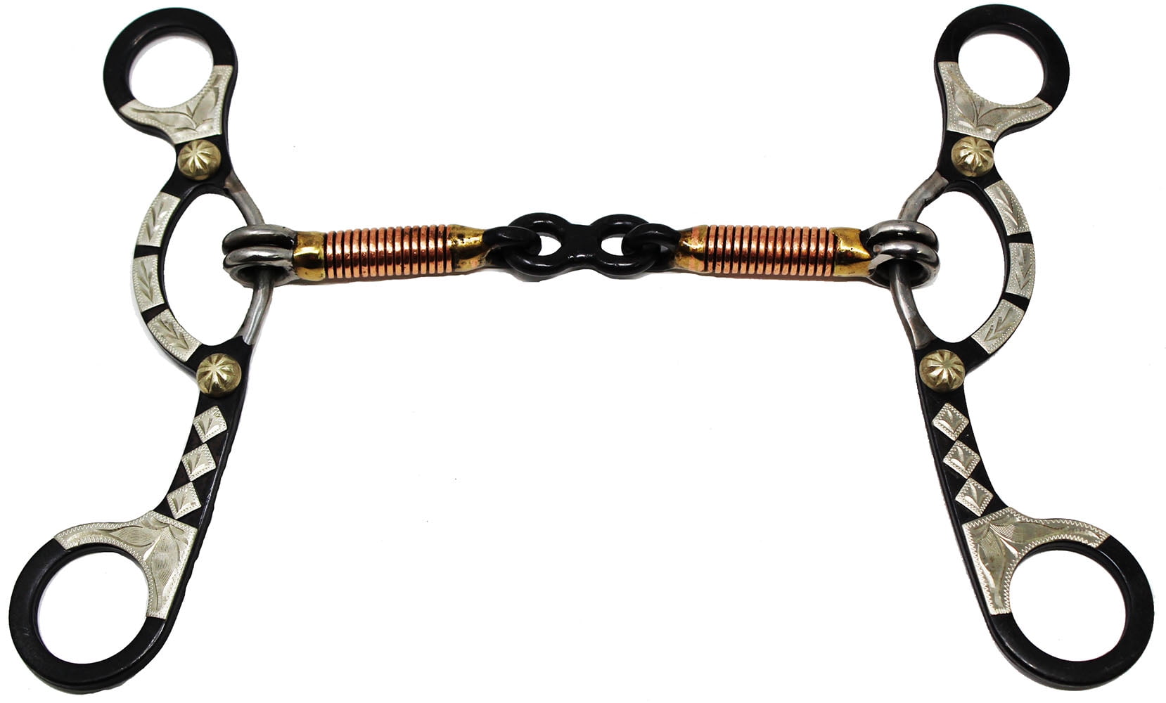 Argentine Dog Bone Gag Sweet Iron Silver Copper Horse Bit 53/4" Mouth