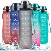 ZOMAKE Motivational Water Bottle 32oz with Removable Strainer, Carry Strap