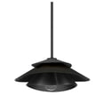 thumbnail image 2 of Hunter - Hiro 1-light Matte Black, Medium Size Pendant Light, Dimmable, Modern Style, Cone Shaped, for Bedrooms, Dining, Living Rooms - 48157, 2 of 8