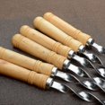 thumbnail image 3 of 6pcs Stainless Steel Bbq Flat Skewers Outdoors Grill Long Handle Barbecue Stick, 3 of 4