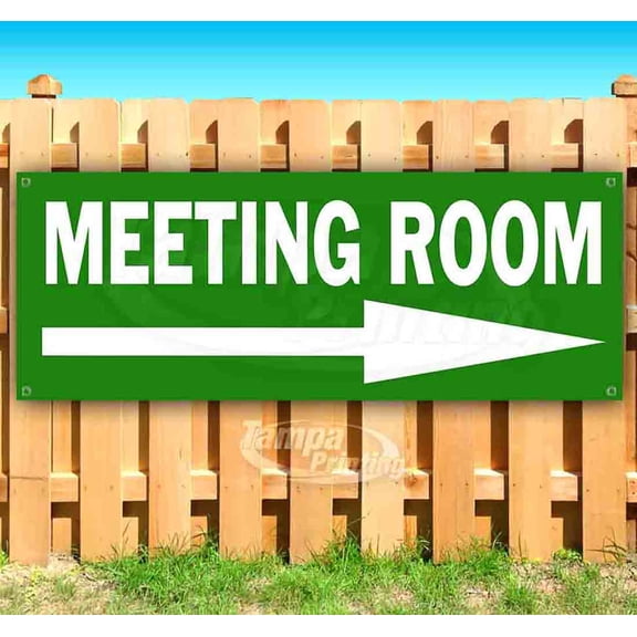 Meeting Room 13 oz Vinyl Banner With Metal Grommets