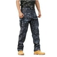 thumbnail image 2 of Sakmal Cargo Pants for Men Fleece Lined Wide Leg High Waisted Camo Casual Regular Men's Pants L, 2 of 5