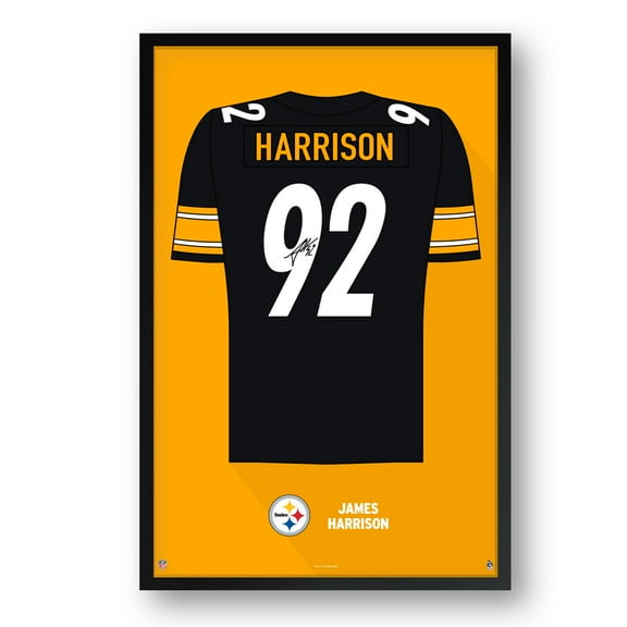 James Harrison Pittsburgh Steelers Framed 14" x 20" Retired Jersey Art Print
