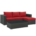 thumbnail image 2 of Modway Sojourn 3 Piece Outdoor Patio Sunbrella® Sectional Set, Multiple Colors, 2 of 7