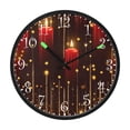 thumbnail image 2 of Voice Activated Clock with Glow Light 12 Inch Large Silent Wall Clock Battery Operated for Home Decor Red Candles, 2 of 8
