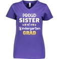 thumbnail image 3 of Inktastic Proud Sister of a Kindergarten Grad Women's V-Neck T-Shirt, 3 of 5