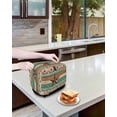 thumbnail image 3 of Western Texas Star Retro Small Toaster Cover 2 Slice, Kitchen Appliance Covers, Vintage Farmhouse Brown Teal Wooden Toaster Oven Cover with Loop, Bread Machine Cover Polyester Dust Cover Protection, 3 of 4