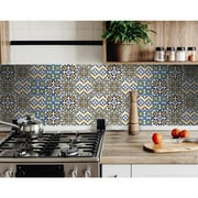 7" X 7" Addison Multi Mosaic Peel and Stick Tiles